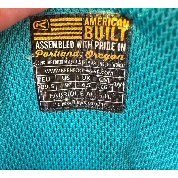 KEEN Steens Mid WaterprSteel Gray / Ocean Wave woman's Size 8 unisex hiking boot - Picture 5 of 12